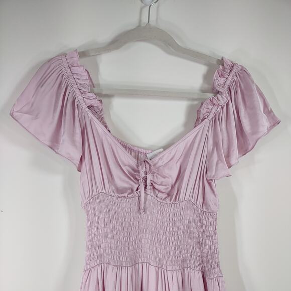 Olivaceous Silky Feeling Mini Dress, Size Medium - Picture 3 of 6